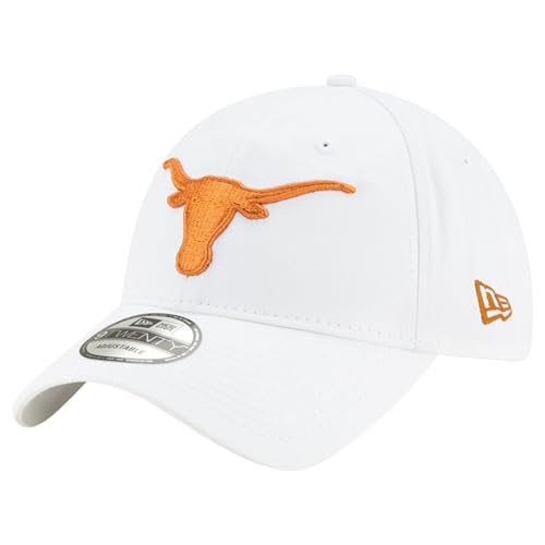 New Era NCAA Core Classic 9TWENTY Adjustable Hat Cap One Size Fits All (Texas Longhorns White)