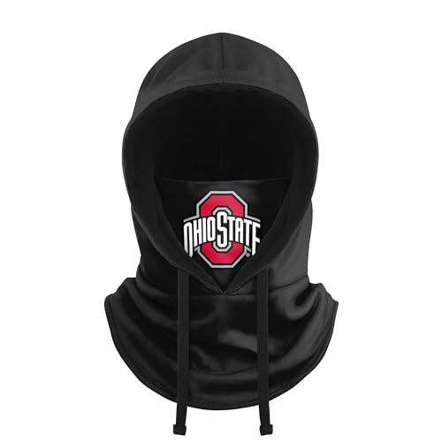 FOCO Ohio State Buckeyes NCAA Black Drawstring Hooded Gaiter