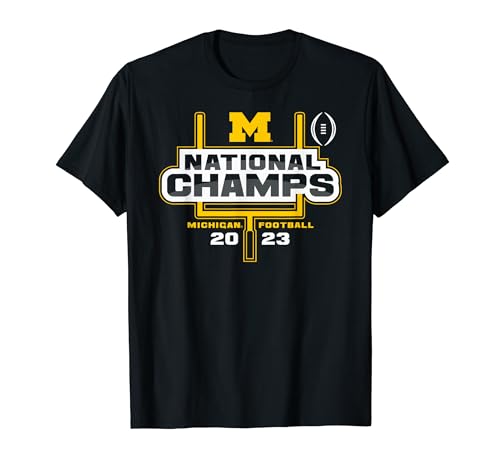 Michigan Wolverines 2023 CFP National Champs Schedule T-Shirt