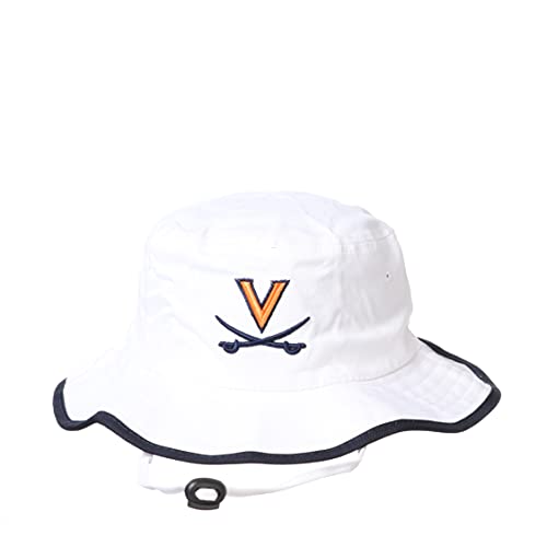 Zephyr Men's Standard Bucket Hat Pontoon Trim, White, Large