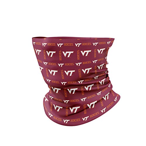 Top of the World Virginia Tech Hokies Unisex Multipurpose Neck Gaiter Scarf All Over Team Icon, One Fit