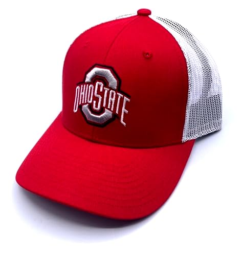Ohio State Classic Mesh Trucker Hat Adjustable Team Logo Embroidered Cap