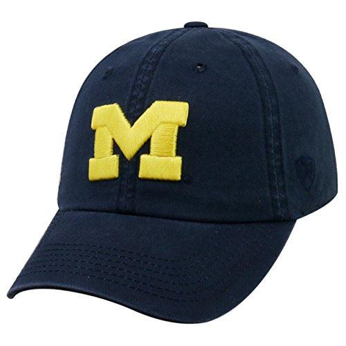 Michigan Wolverines Blue Mens College Town Crew Adjustable Cotton Hat Cap - Campus Hats