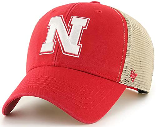 '47 NCAA Flagship Wash Mesh MVP Adjustable Hat, Adult One Size Fits All (as1, Alpha, one_Size, Nebraska Cornhuskers)