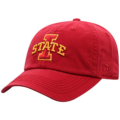 Top of the World Iowa State Cyclones Men's Relaxed Fit Adjustable Hat Team Color Primary Icon, Adjustable