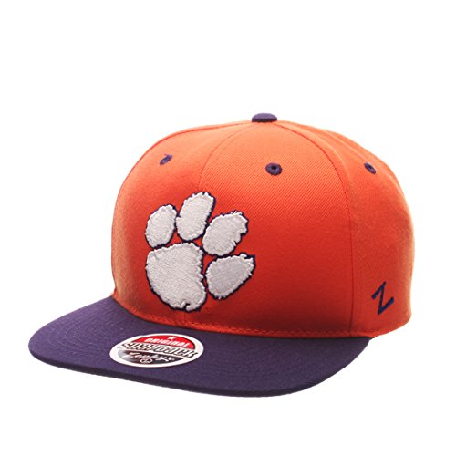 NCAA Zephyr Clemson Tigers Mens Z11 Snapback Hat, Adjustable Size, Team Color