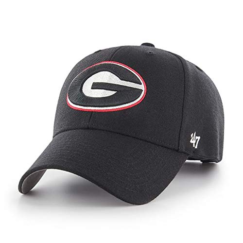 '47 NCAA Georgia Bulldogs Mens MVP Wool Adjustable Hat MVP Wool Adjustable Hat, Black, One Size