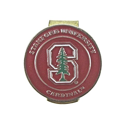 Stanford Cardinal Golf Hat Clip with Double Sided Golf Ball Marker