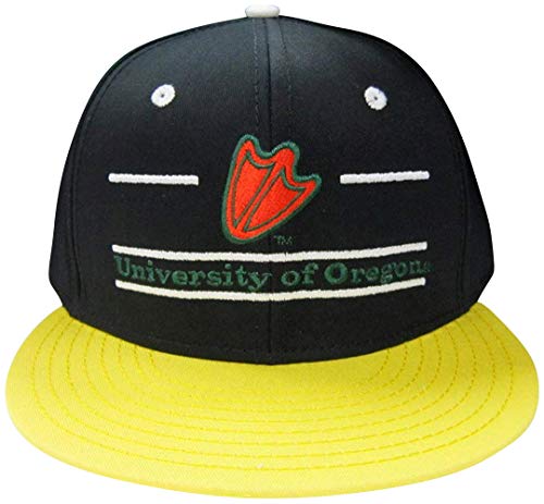 Oregon Ducks Classic Split Bar Snapback Adjustable Plastic Snap Back Hat/Cap Black