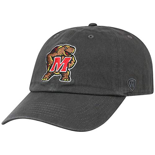 Top of the World Maryland Terrapins Men's Adjustable Relaxed Fit Charcoal Icon hat, Adjustable