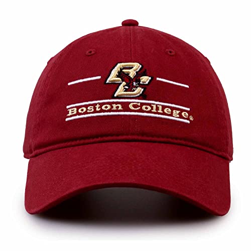 The Game NCAA Adult Bar Hat - Garment Washed Twill - Embroidered Design - Elevate Your Style and Show Your Team Spirit (Boston College Eagles - Red, Adult Adjustable)