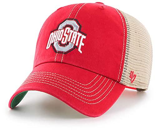 Ohio State Buckeyes Trawler Clean Up Adjustable Snapback Red Trucker Hat - Campus Hats
