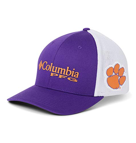 Columbia NCAA Clemson Tigers Men's PFG Mesh Ball Cap Small/Medium,Small/Medium,CLE - Vivid Purple