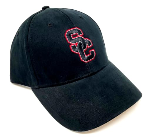 MVP USC Trojans SC Logo Solid Black Curved Bill Adjustable Hat