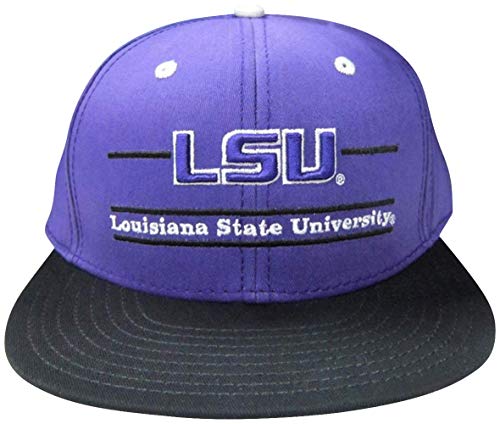 Louisiana State LSU Tigers Classic Split Bar Snapback Adjustable Plastic Snap Back Hat/Cap Purple