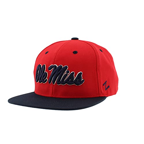 Zephyr Standard NCAA Officially Licensed Snapback Hat Flat Brim Z11, Team Color