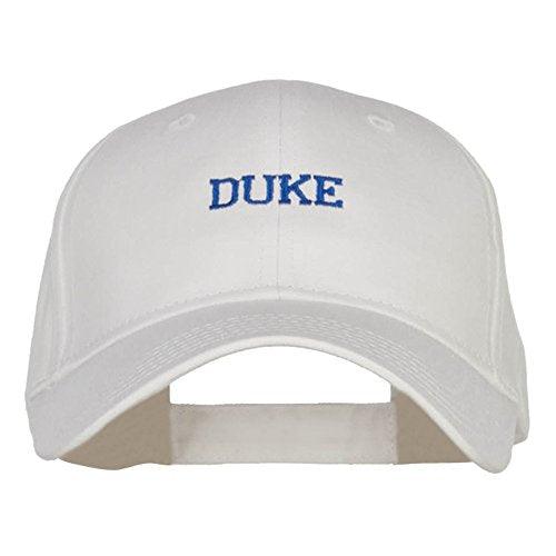 Mini Duke Embroidered Cotton Cap - White OSFM - Campus Hats