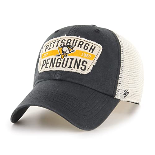 Men's Pittsburgh Penguins Crawford Clean Up Adjustable Hat - One Size Black