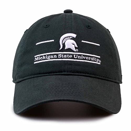 The Game NCAA Adult Bar Hat - Garment Washed Twill - Embroidered Design - Elevate Your Style and Show Your Team Spirit (Michigan State Spartans - Green, Adult Adjustable)