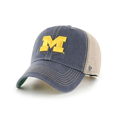Michigan Wolverines 47 Brand Blue Trawler Clean Up Adjustable Hat Navy - Campus Hats