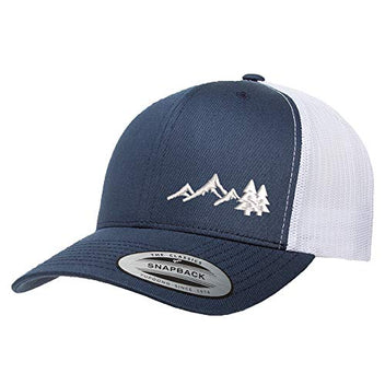 Love Sketches Embroidered Mountain Trucker Snapback Cap – Mesh Back Hat For Men & Women (Charcoal/White) - View #3
