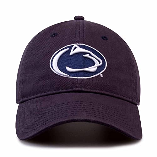 The Game Penn State Nittany Lions Hat for Men and Women - Adjustable Relaxed Fit with Embroidered Logo (Penn State Nittany Lions - Blue, Adult Adjustable)