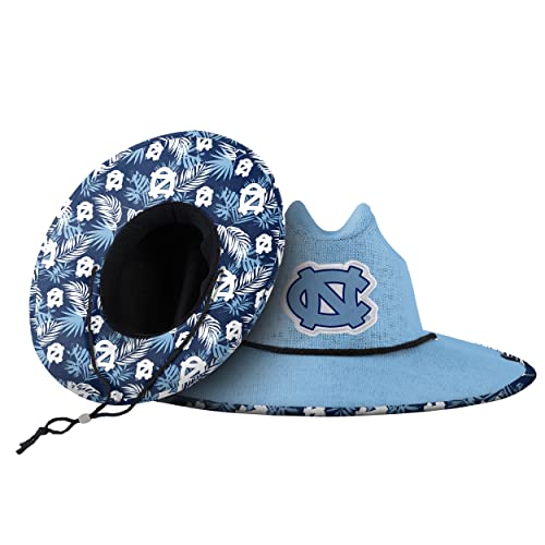 FOCO North Carolina Tar Heels NCAA Team Color Straw Hat