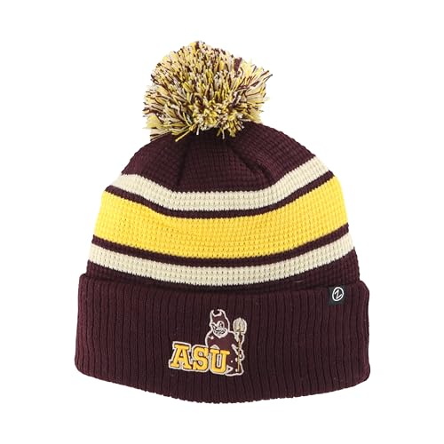 Zephyr Standard NCAA Officially Licensed Beanie Waffle Knit, Team Color