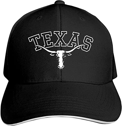 Texas Longhorn Lone Star State Texas Strong Hat Baseball Cap Duck Tongue Cap Outdoor Cap Fashion Black Unisex Adjustable