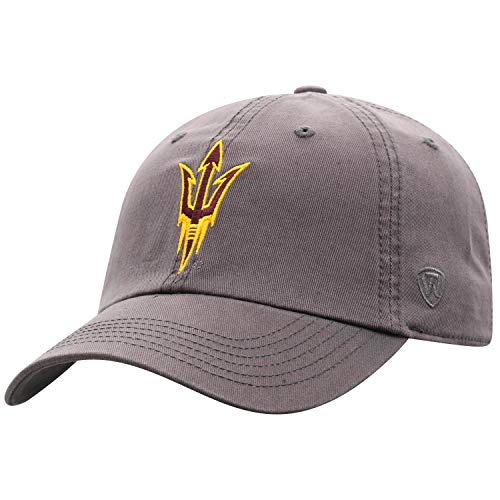 Top of the World Arizona State Sun Devils Men's Adjustable Relaxed Fit Charcoal Icon hat, Adjustable