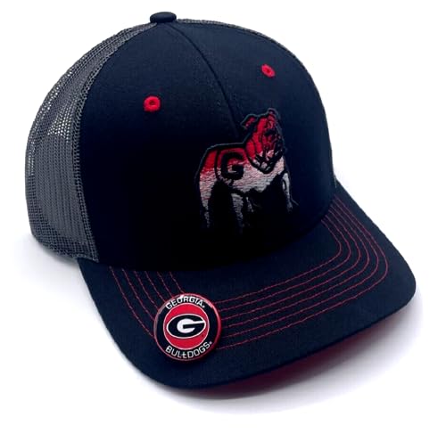 University Georgia Mesh Trucker Hat Adjustable Bulldogs Classic Team Mascot Logo Cap Multicolor
