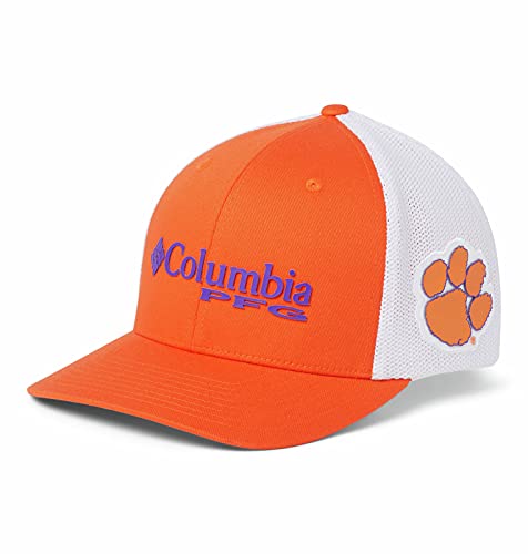 Columbia NCAA Clemson Tigers Men's PFG Mesh Ball Cap Large/X-Large, Large/X-Large, CLE - Spark Orange