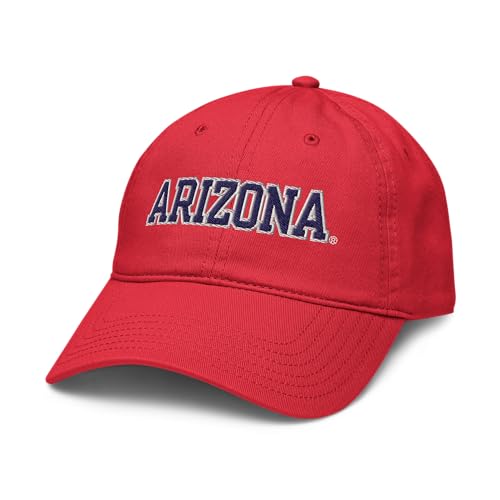 Elite Authentics Arizona Wildcats Title Red Officially Licensed Adjustable Baseball Hat, One Size