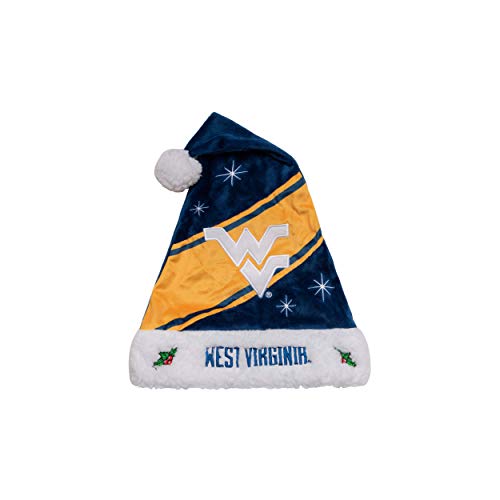 FOCO NCAA West Virginia Mountaineers High End Holiday Santa Hat CapHigh End Holiday Santa Hat Cap, Team Color, One Size