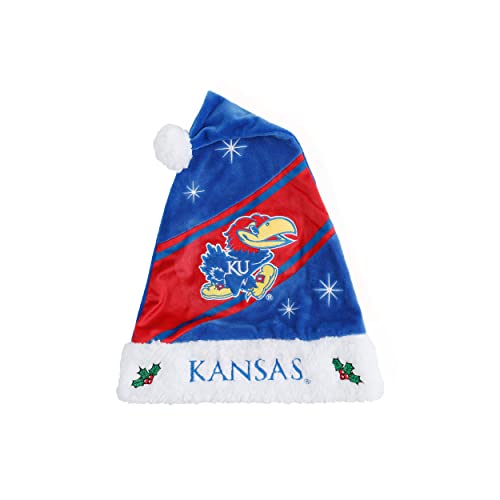 FOCO Kansas Jayhawks NCAA High End Santa Hat