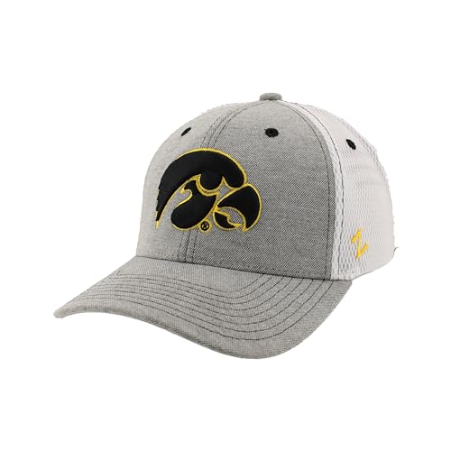 Zephyr Men's Standard NCAA Officially Licensed Hat Fitted Chaser Typhoon, Gray