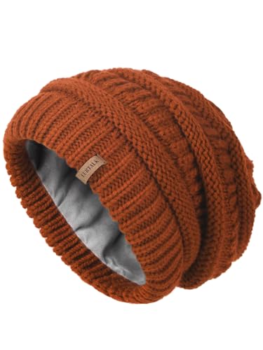 FURTALK Knit Beanie Hats for Women Men Fleece Lined Ski Skull Cap Slouchy Winter Hat