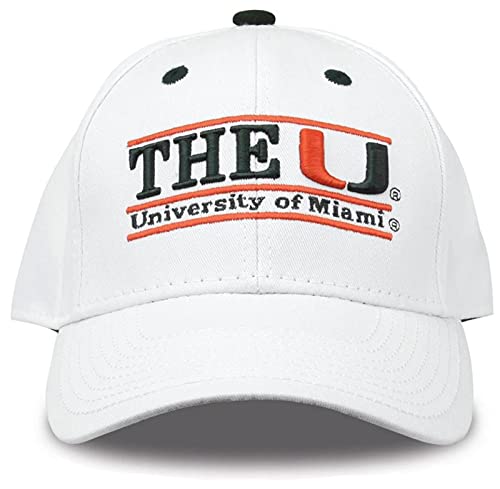 The Game Miami Hurricanes Classic Bar Adjustable Snapback Hat White