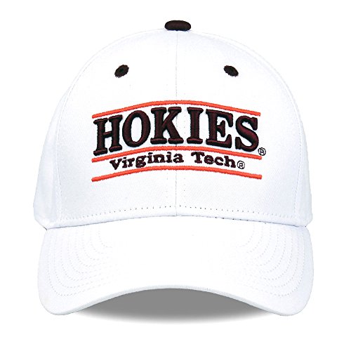 The Game NCAA Virginia Tech Hokies Unisex NCAA bar Design Hat, White, Adjustable, One Size
