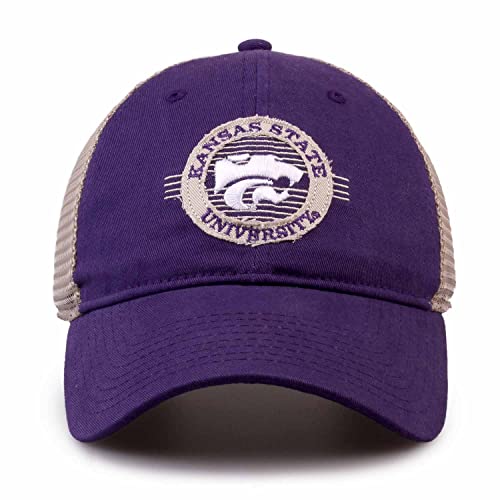 The Game NCAA Snapback - Patch Meshback - Classic Comfort - Adjustable Size - Let Everyone Know which Team You Support (Kansas State Wildcats - Purple, Adult Adjustable)