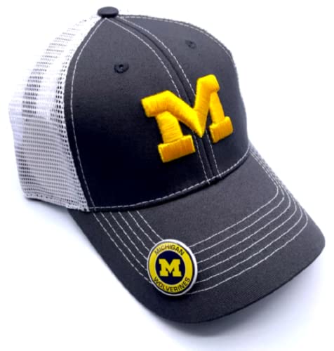 National Cap Officially Licensed Michigan Embroidered Logo MVP Relaxed Soft Mesh Back Adjustable Hat
