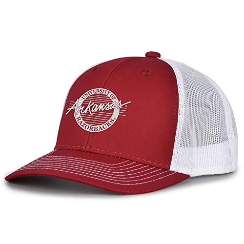 The Game Arkansas Razorback Hat Everyday Twill Trucker Mesh Back Adjustable Cap