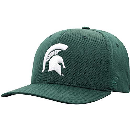 Top of the World NCAA Michigan State Spartans Mens Reflex NCAA One Fit Hat Team Color Primary Icon, Black, OSFM