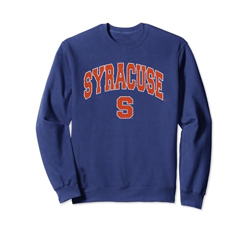Syracuse Orange Vintage Arch Over Navy Blue Sweatshirt