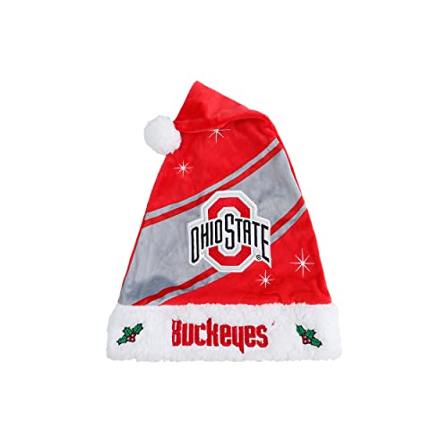 FOCO Ohio State Buckeyes NCAA High End Santa Hat