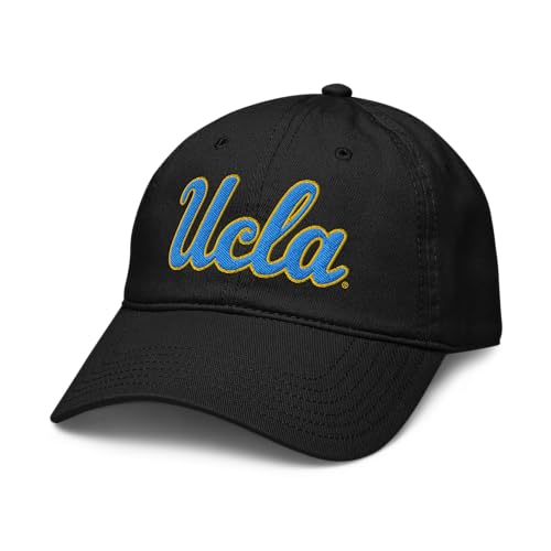 Elite Authentics UCLA Bruins Iconic Officially Licensed Adjustable Baseball Hat, Black, One Size
