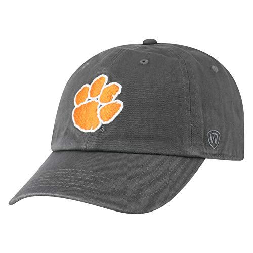 Top of the World Clemson Tigers Men's Adjustable Relaxed Fit Charcoal Icon hat, Adjustable - Campus Hats
