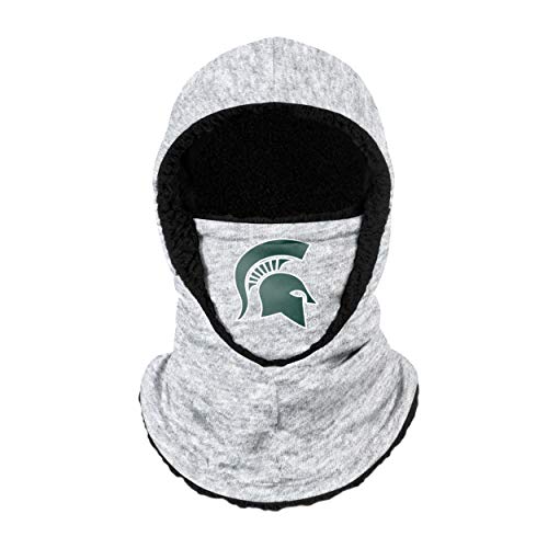 FOCO Michigan State Spartans NCAA Heather Grey Big Logo Hooded Gaiter SVNCGRHDSN Adult