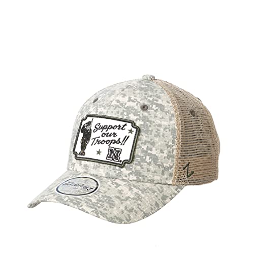 Zephyr NCAA Nebraska Cornhuskers Mens Hat Operation Hat Trick Vet, Nebraska Cornhuskers Camo, Adjustable