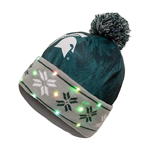 NCAA Michigan State Spartans Unisex Big Logo Light Up Printed BeanieBig Logo Light Up Printed Beanie, Team Color, One Size